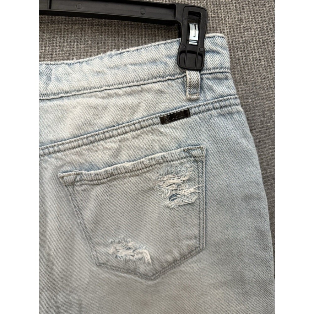 KanCan Faded Blue Ripped Jean Shorts - Picture 3 of 7